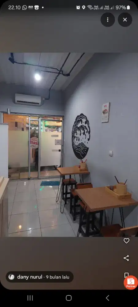 Dijual Franchise STREET SUSHI All in perlengkapan + Free sewa 6 bulan