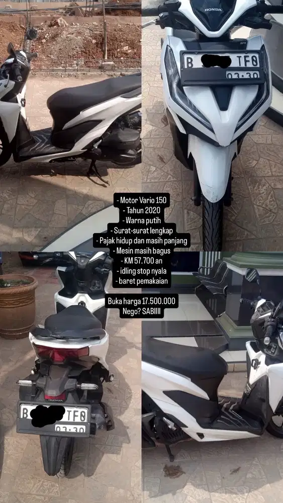 DIJUAL VARIO NYAAA CEPATT YAAA NEGO BISAAAA