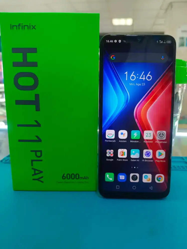 Jual fullset handphone Android infinix Hot11play.rom4/64gb.ready