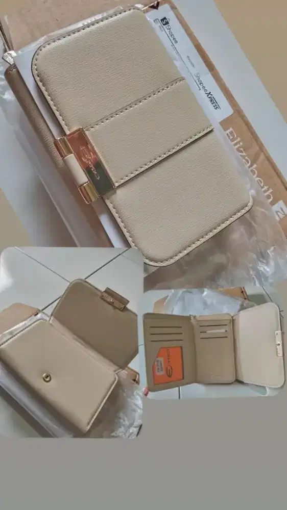 Dijual dompet emsio Elizabeth original warna cream 150rb
