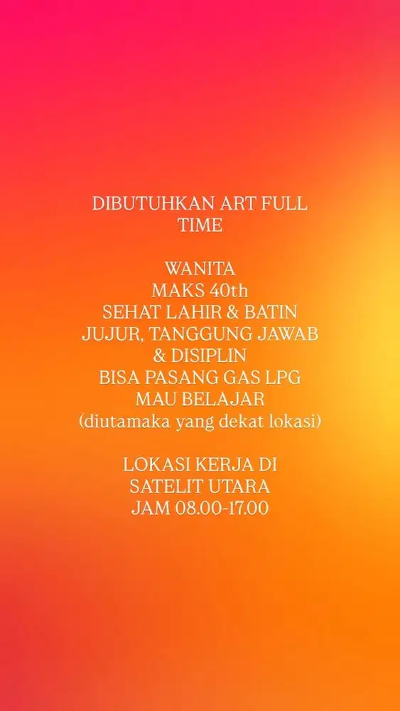 LOWONGAN ART FULL TIME SURABAYA
