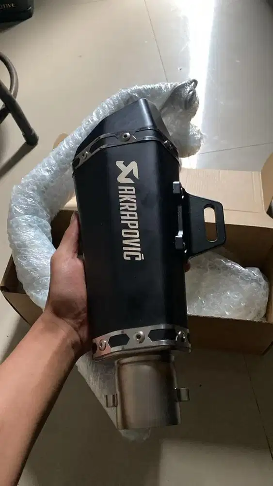 Jual Kenalpot Import Akrapovic BLACK1212 DOFF FULL SISTEM