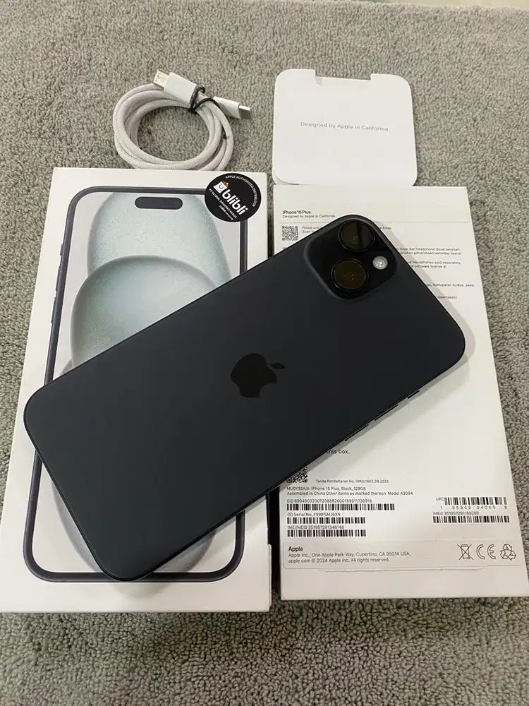 iPhone 15 Plus 128GB Black RESMI
