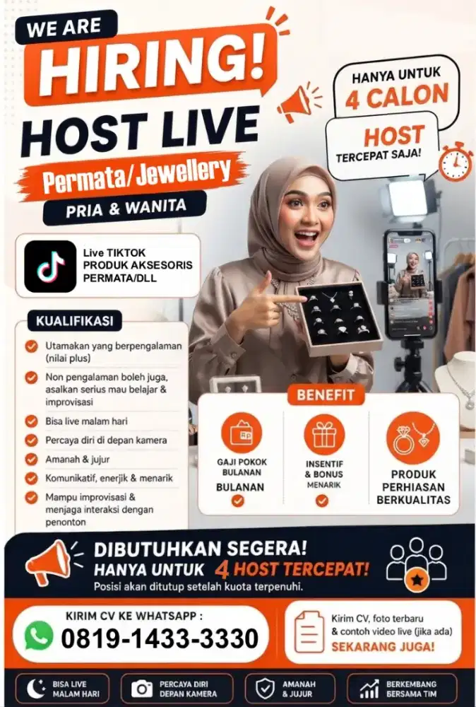 KARYAWAN LIVE HOST NO ADA DI COVER