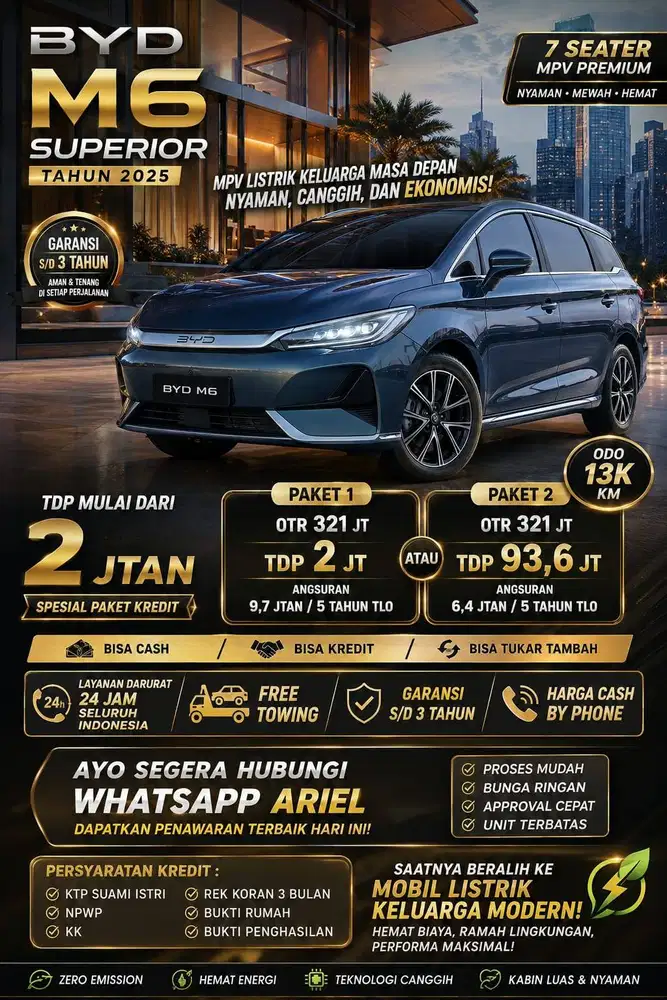 BYD M6 Superior tahun 2025