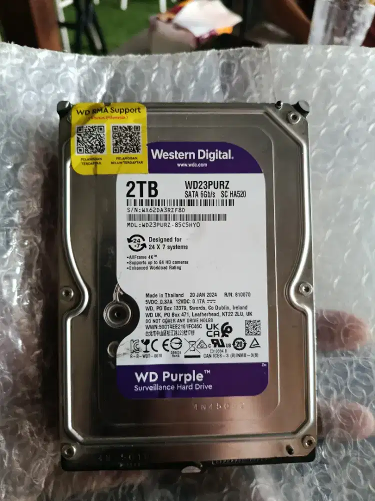 Hardisk 2TB sentinel 100%