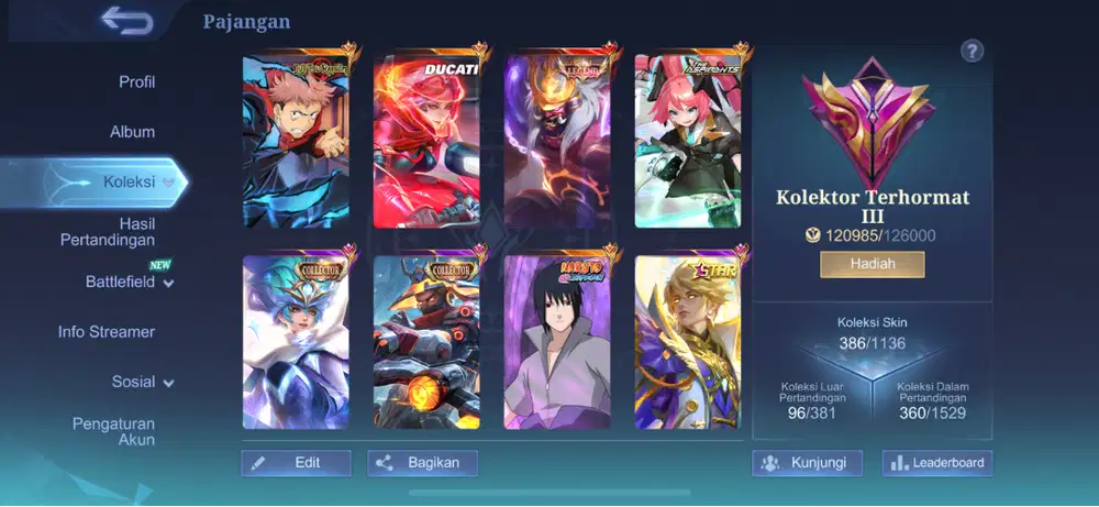 Jual akun mobile legend