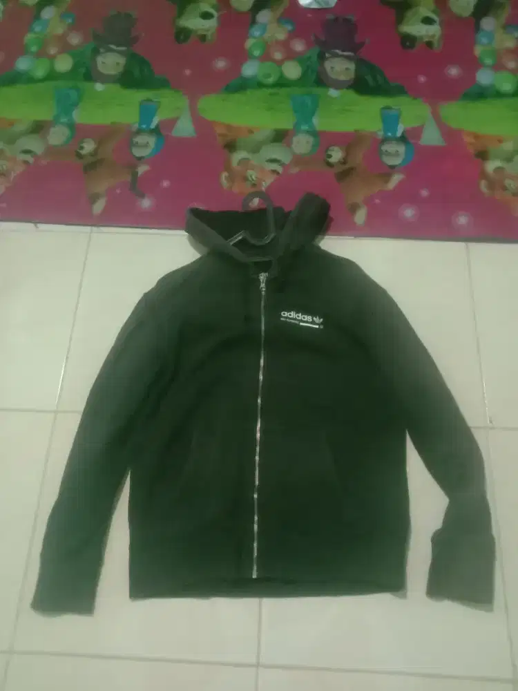 hoodie adidas hitam
