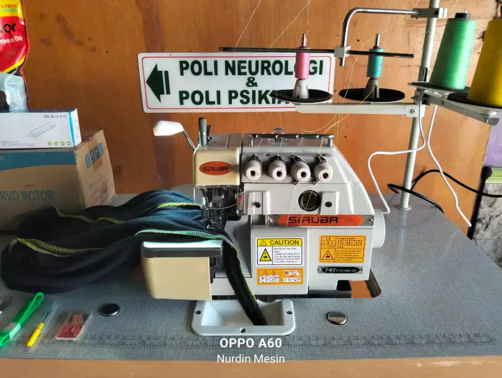 Mesin obras benang 4 merk SIRUBA komplit siappakai garansi 1thn ok