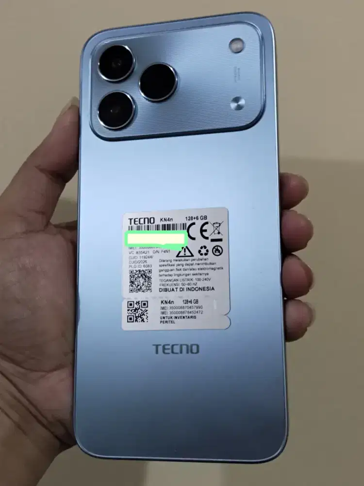 Tecno spark 50 ram 6+6/128 mulus no minus
Kelengkapan hp csan