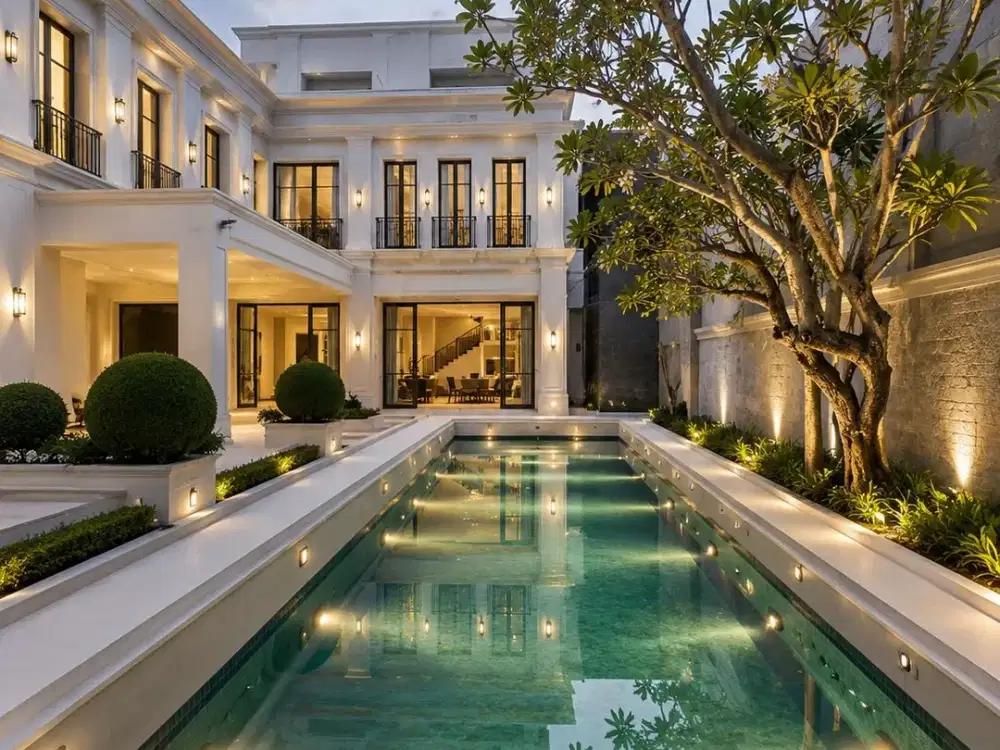 DIJUAL BRAND NEW LUXURY MODERN CLASSIC. PREMIUM AREA, DEKAT KE JL MH THAMRIN DI MENTENG JAKARTA PUSAT