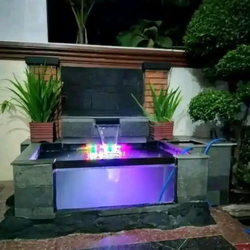 Pembuatan kolam koi minimalis