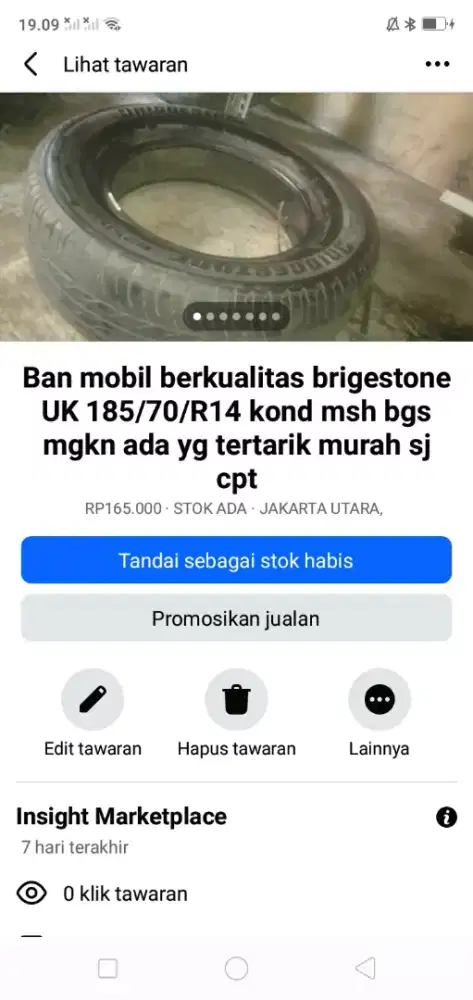 Ban mobil berkualitas brigestone UK 185/70/R14 kond msh bgs mgkn perlu