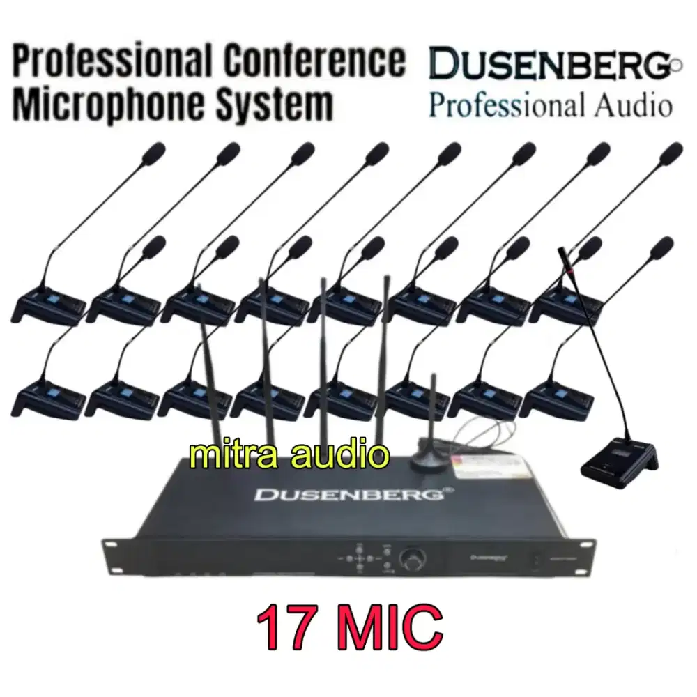Paket mic meja wireless conference Dusenberg ccs 1000 isi 17 mic