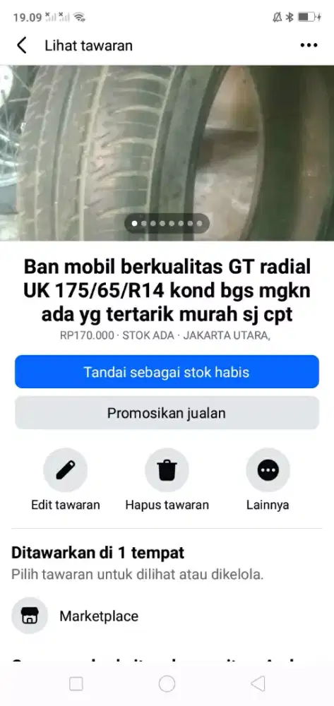Ban mobil berkualitas GT radial UK 175/65/R14 kond msh bgs mgkn perlu