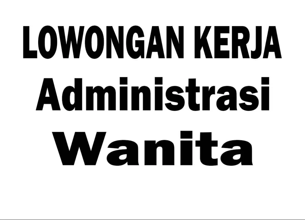lowongan kerja admin wanita