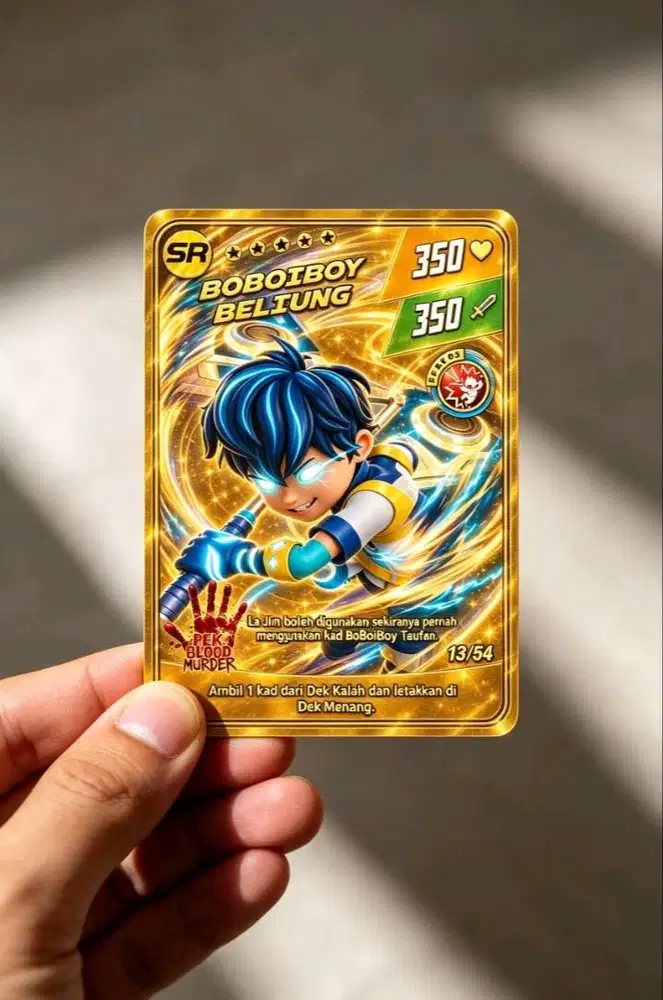 Kartu boboiboy hologram foil