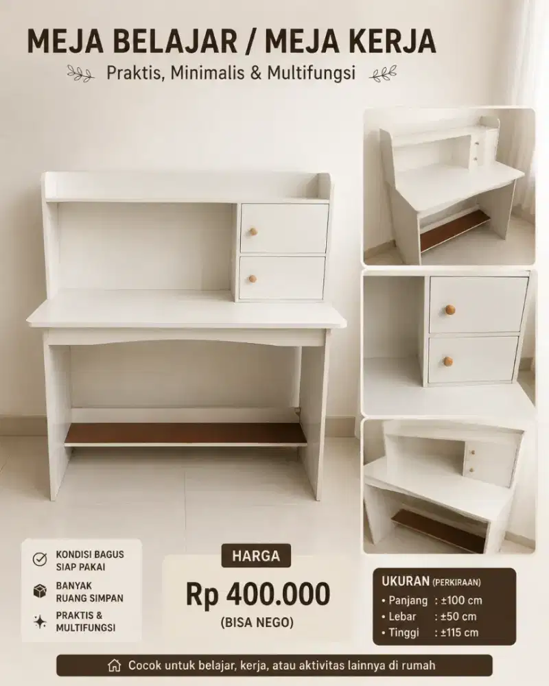 Jual murah meja belajar , meja kerja