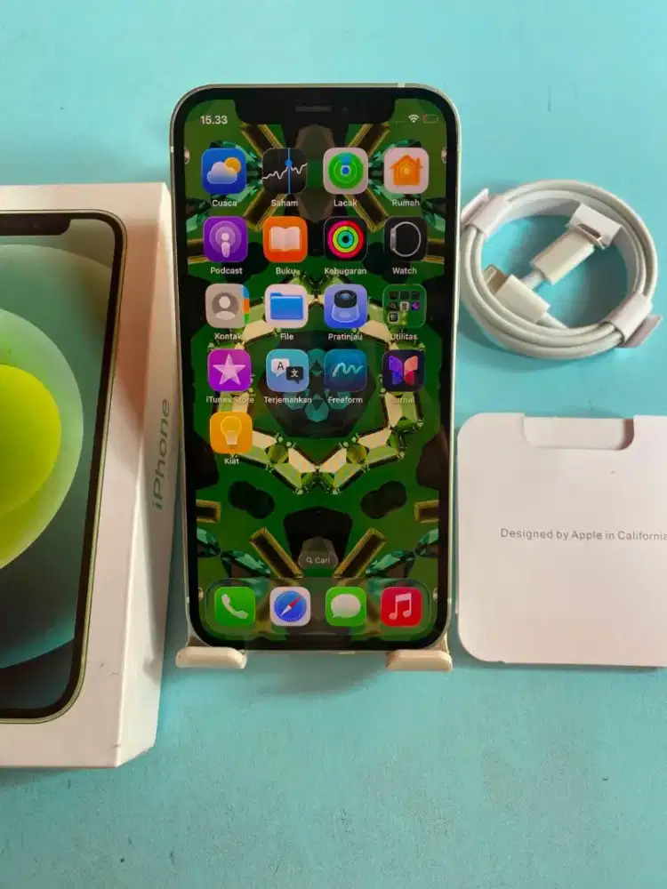 Iphone 12 mini 128gb green inter all operator fullset mulus normal