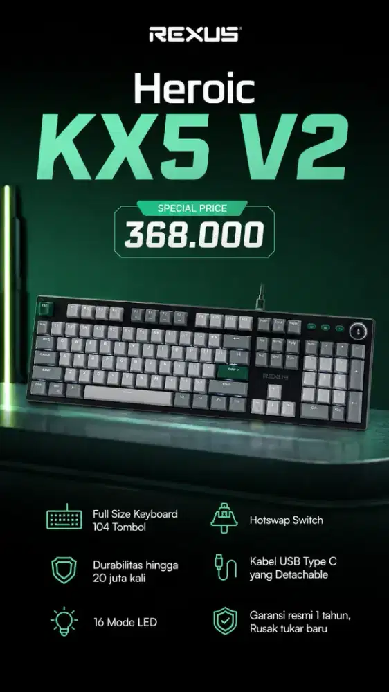 Keyboard gaming rexus KX5 V2