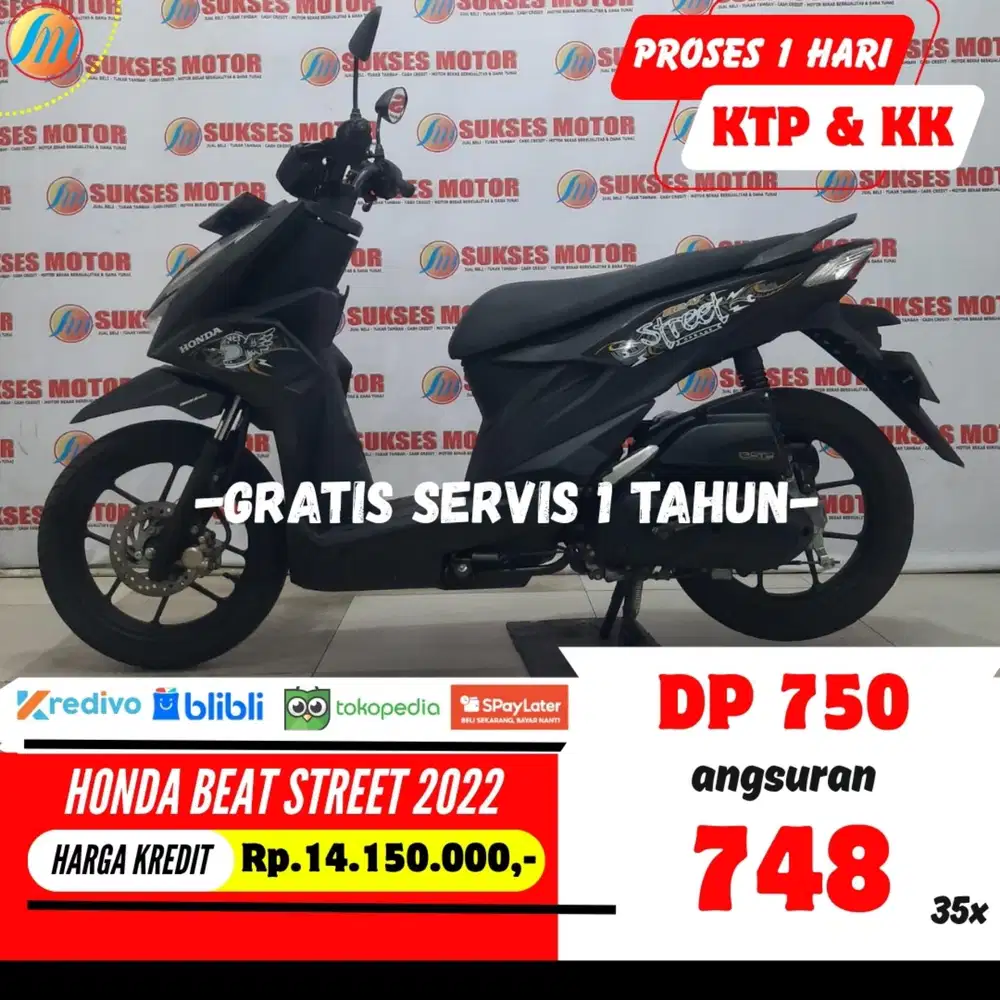 HONDA BEAT STREET 2022 KREDIT DP HANYA 750RIBU ANGSURAN SANGAT RINGAN