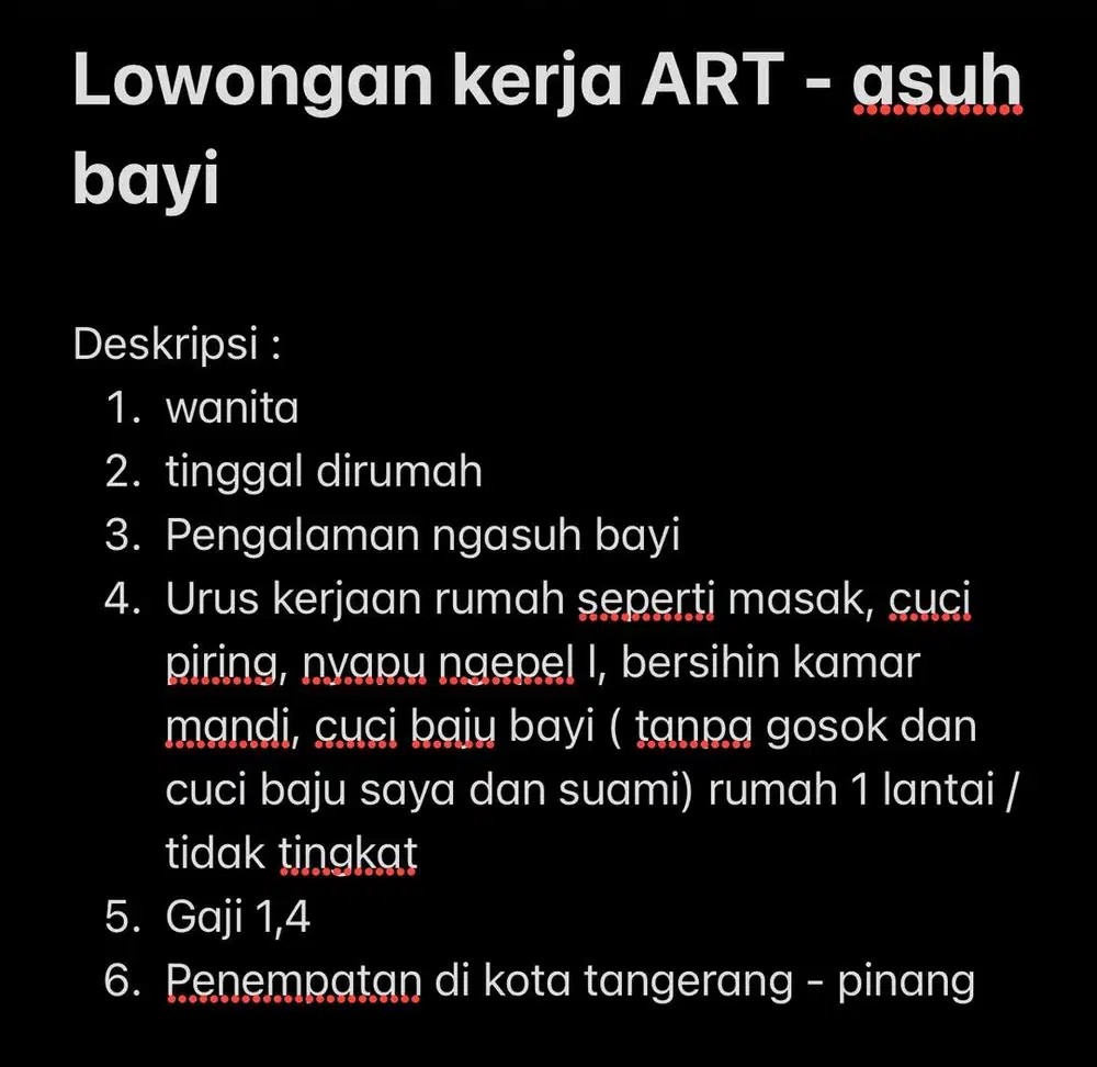 ART - asuh bayi
