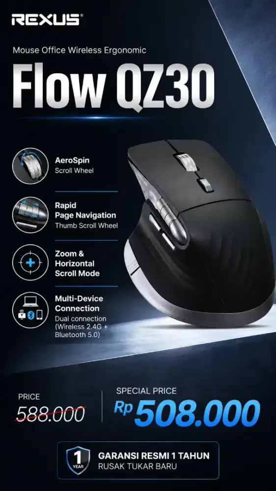 Mouse office ergonomis wireless