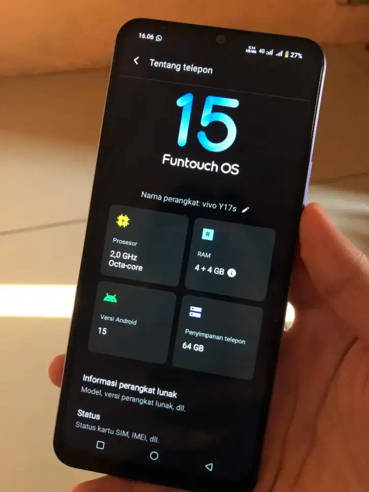 Vivo y17s 4/64 purple