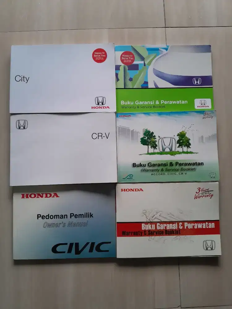 Di Jual Buku Pedoman Pemilik Mobil Honda