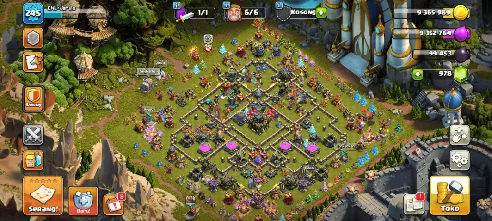 Akun Coc Th17 Max Keren