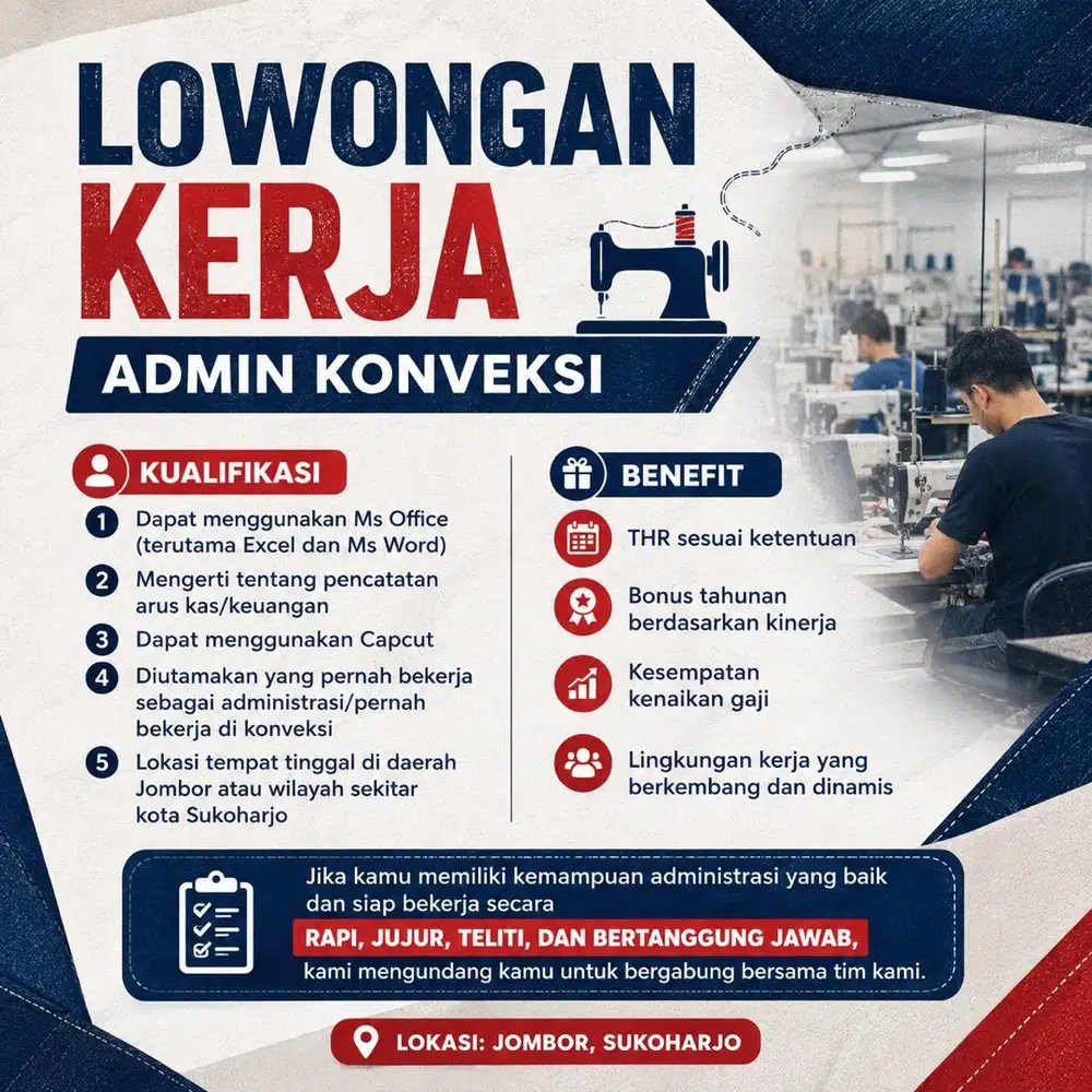 ADMIN KONVEKSI SUKOHARJO