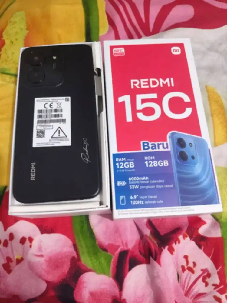 Redmi 15c 6/128 gress, garansi panjang