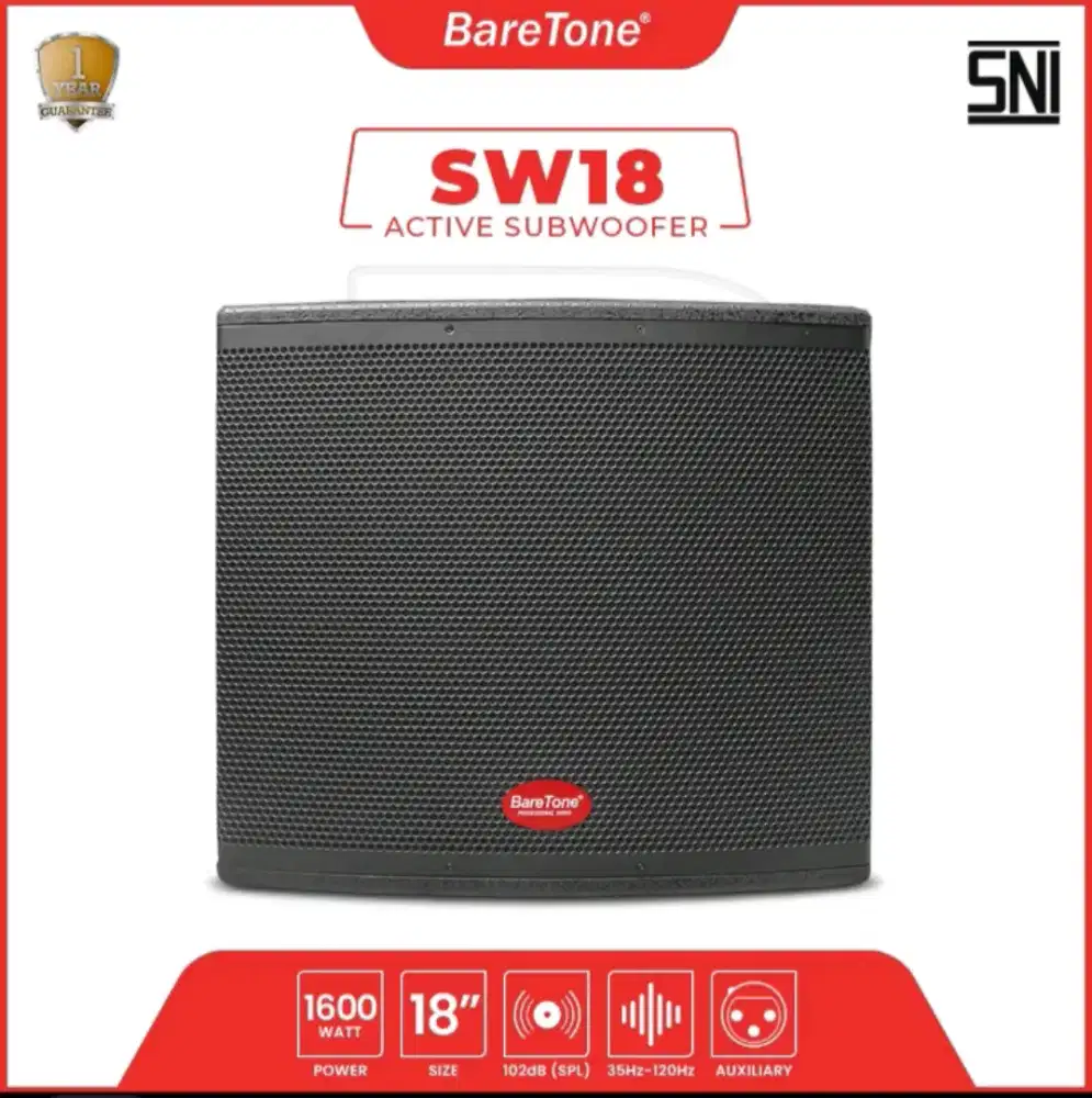Subwoofer aktif 18 inch Baretone sw18 professional 1600 Watt