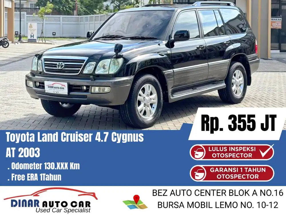 LC Land Cruser Cygnus CBU Night Vision 2003 At Matic Hitam *Dinar Auto