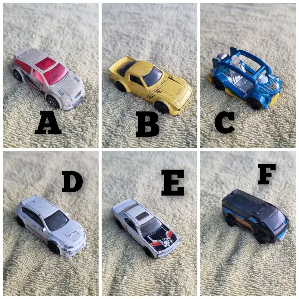 Mobil hotwheels die cast besi mainan kendaraan second