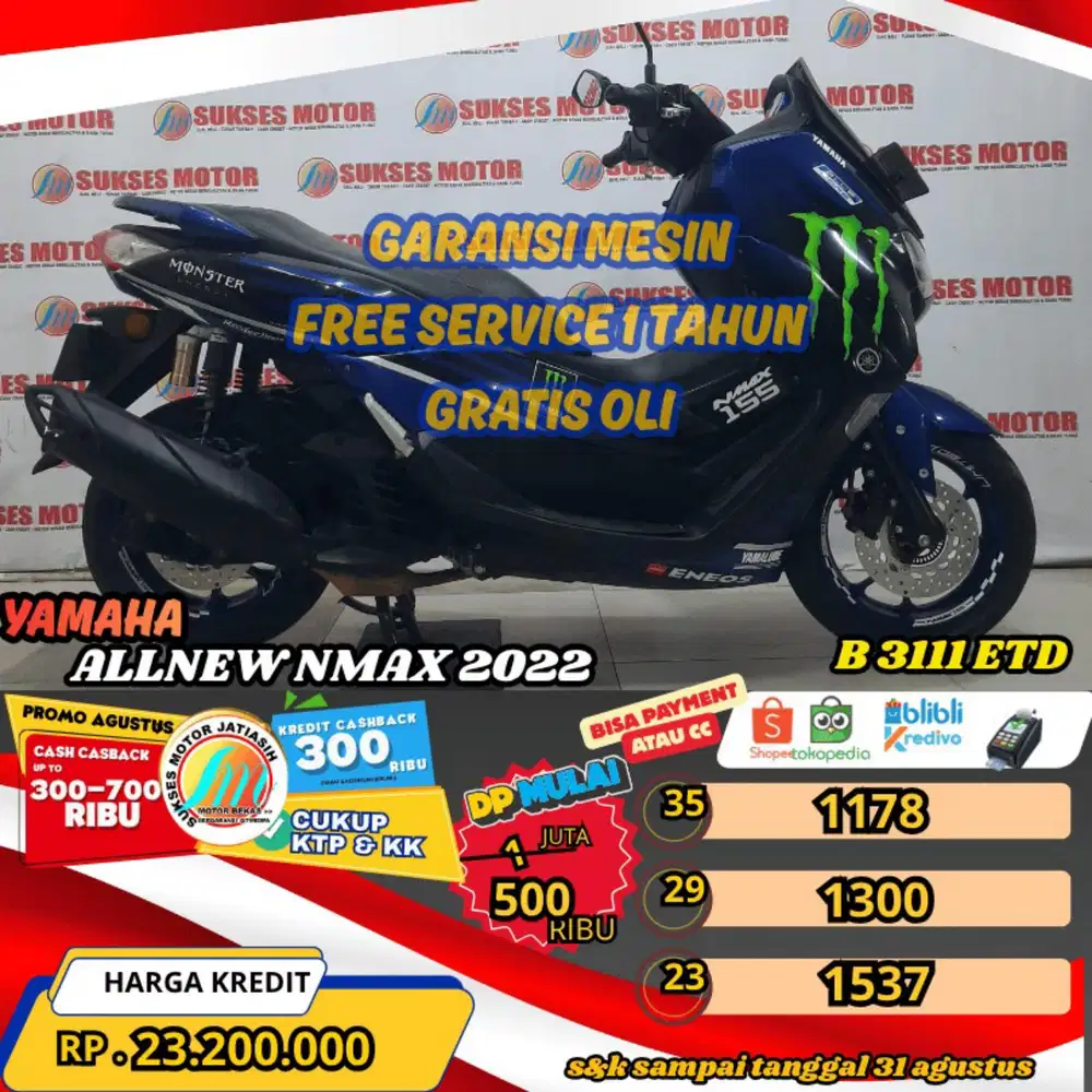 ALLNEW NMAX 2022 BISA PAYMENTSPYLATER KREDIVO & CC (SUKSESMOTOR)