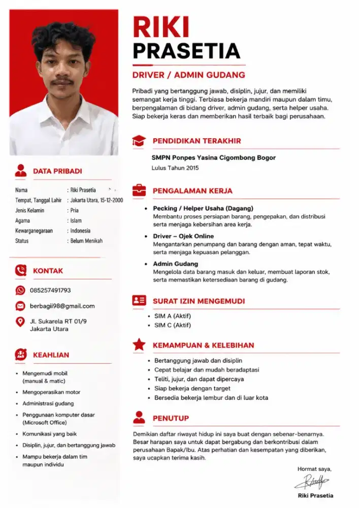 Info lokernya dong