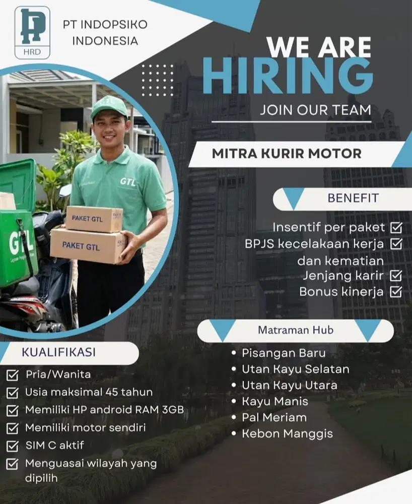 DIBUTUHKAN KURIR EKSPEDISI