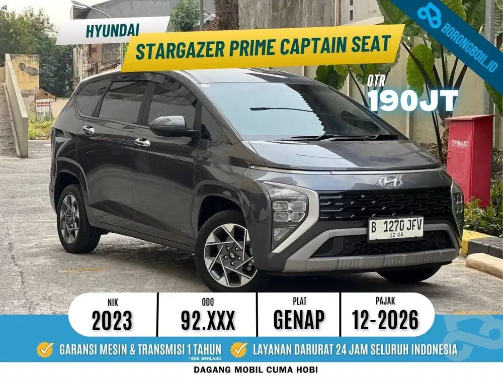 HYUNDAI STARGAZER PRIME CAPT SEAT 1.5 AT 2023 ABU TERMURAH SIAP PAKAI