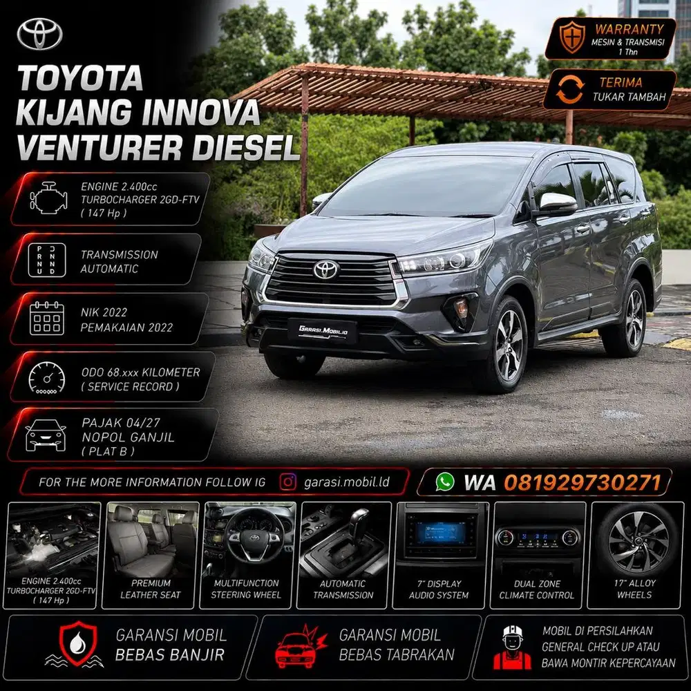 Toyota Kijang Innova Venturer 2.4 Diesel AT 2022