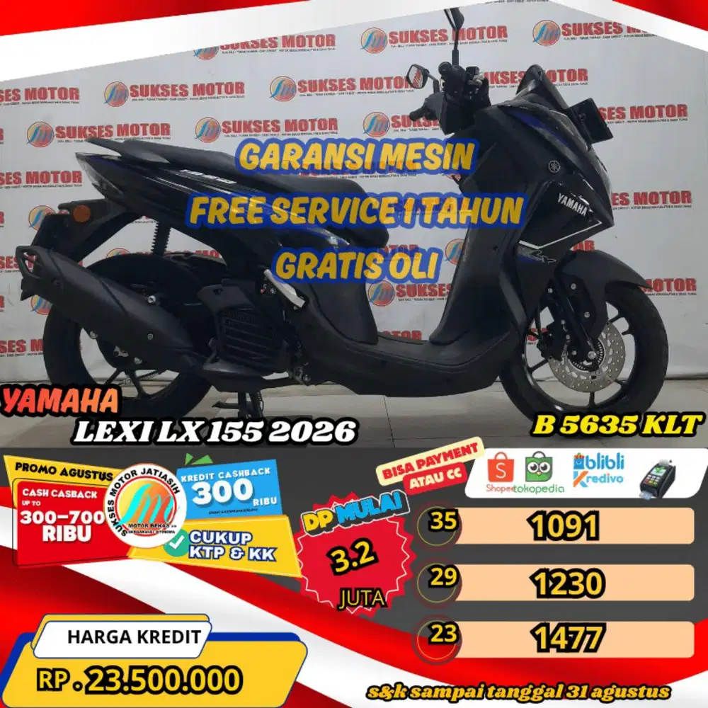 LEXI LX 155 2026 BISA PAYMENTSPYLATER KREDIVO & CC (SUKSESMOTOR)