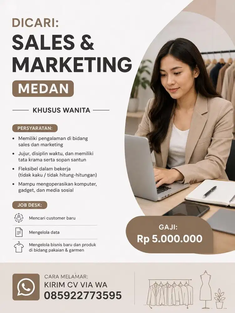 Lowongan Kerja Marketing & Sales Medan