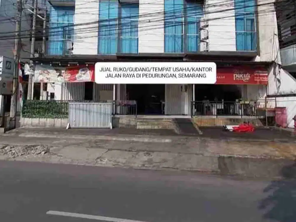 DIJUAL TANAH & BANGUNAN COCOK UNTUK RESTO, CAFE, GUDANG, KANTOR & TEMPAT USAHA DI PEDURUNGAN SEMARANG