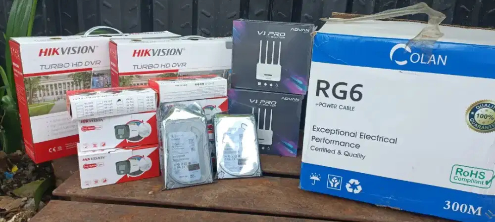 CCTV MURAH BERGARANSI, PAKET 4 8 KAMERA, NIGHT VISION, CCTV ONLINE HP