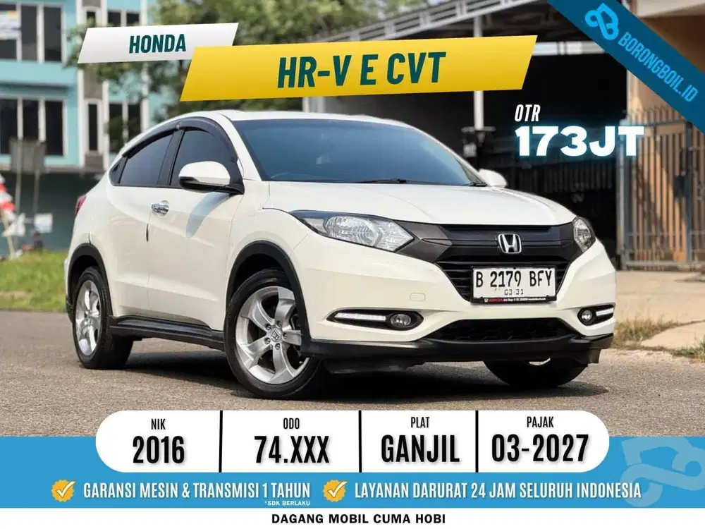 LOWKM 70rb HONDA HRV E CVT 2016 PUTIH FULLSET ISTIMEWA SIAP PAKAI