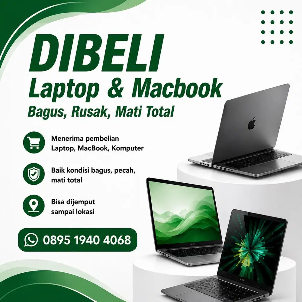DIBELI LAPTOP MACOOK BEKAS NORMAL RUSAK MATI