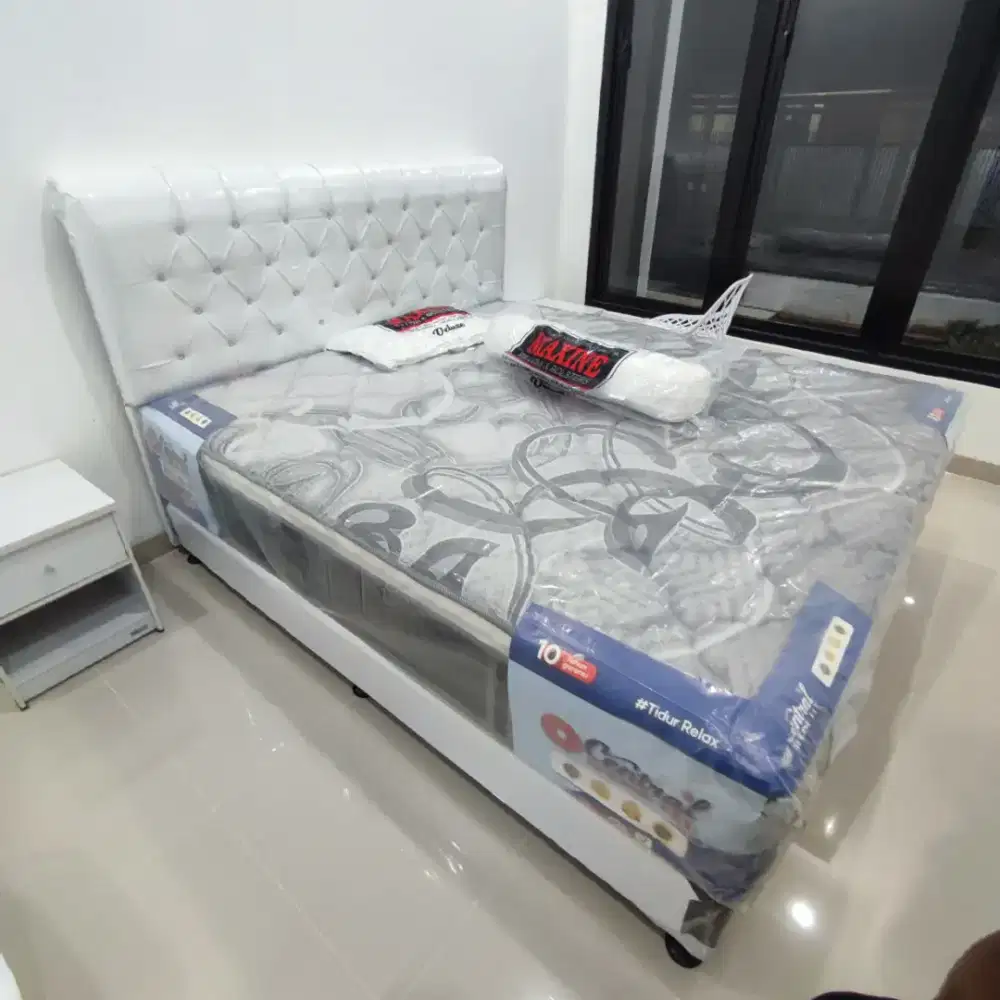 1 set kasur sepringbet central dluxe ukuran 160×200 cm