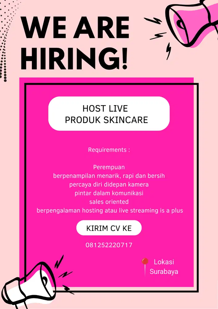 DICARI HOST LIVE PRODUK SKINCARE