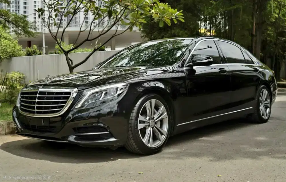 Mobil Mercedes Benz S400 L 2015 AT Bensin 2015 Black on Brown (Langka)