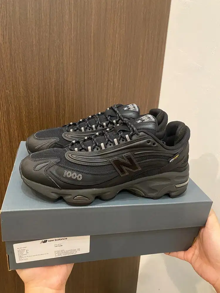 New Balance 1000 Cordura Triple Black M1000K Original Resmi Sneakers